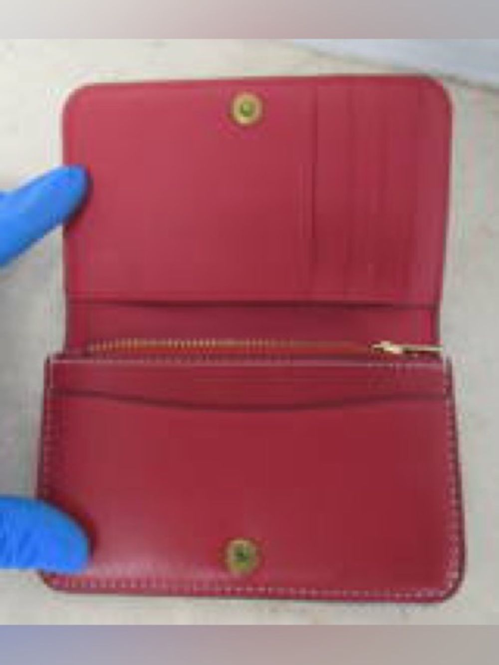 COACH Red and Tan Heart Print Slim Card Case In Signature Canvas Style CF281 - Picture 8 of 13